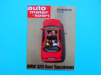 Brochure/Custom Print-Auto Motor und Sport-BMW 325i E36-Baur Top Cabriolet
