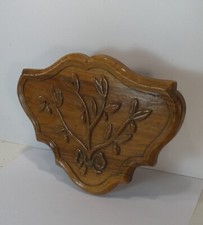 Joli vide-poche artisanal provençal en bois, à accrocher, branche d'olivier