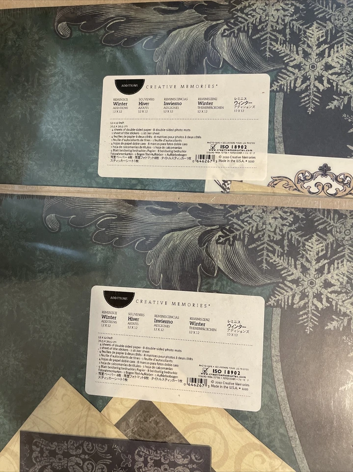 Paquete de recuerdos creativos adiciones 12x12 9 paquetes. Primavera, Verano, Invierno Nuevo Foto 2 de 4
