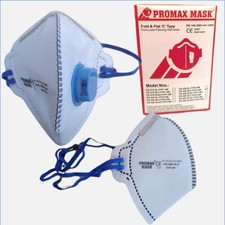 FFP3 NR Dust Mask Fold Flat Valved Protective Respirator Face Protection 15/Box