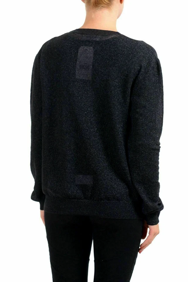 Suéter cárdigan negro brillante para mujer Dsquared2 US M IT 42 Foto 2 de 4