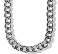 NWTag Brighton INTERLOK CHAIN COLLAR Silver Necklace MSRP 188