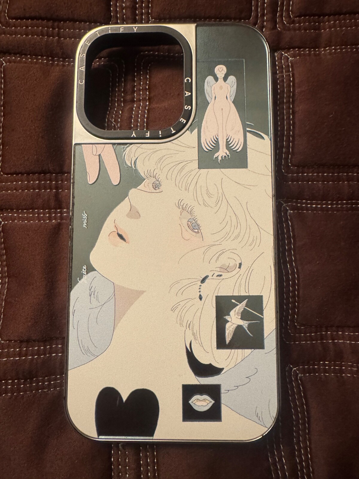 CASETIFY iPhone 15 PRO silicone case featuring playful Japanese anime design-image