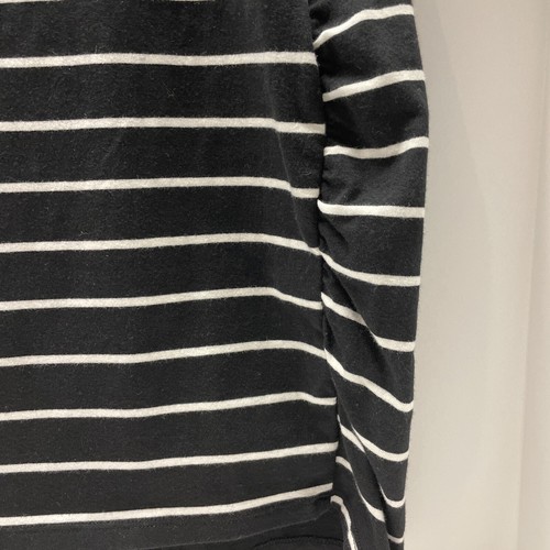 Bump Start Women’s Maternity S/S Black White Striped Tee XL Ruched Sides NEW NWT - Picture 8 of 8