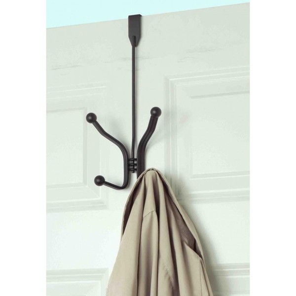 Home Basics Bronze 2 Over The Door Hanging Towel Rack Hook DH41128