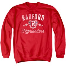 Radford University Adult Crewneck Sweatshirt Highlanders, Red, S-3XL