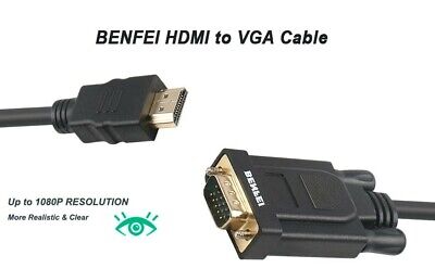 manuskript medier opbevaring HDMI to VGA, Benfei Gold-Plated HDMI to VGA 6 Feet Cable (Male to Male) |  eBay