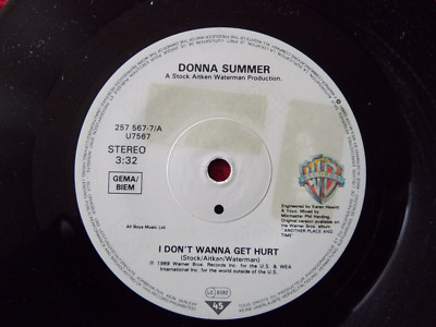 Donna Summer - I don´t wanna get hurt   2 Versionen   German Warner  45