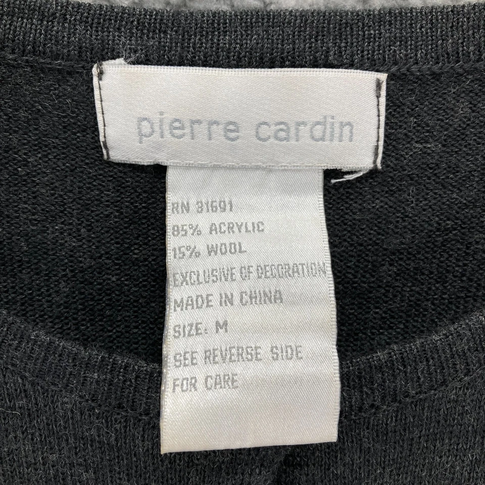 Cárdigan bordado de lana Pierre Cardin de colección para mujer M otoño vacaciones acción de gracias Foto 3 de 4