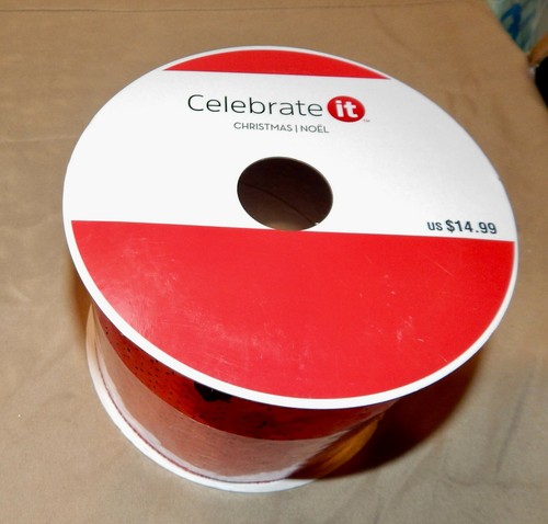 Nastro Cablato 3 1/2" x 6 Piedi Scegli Tipo Festeggialo Colori Natale 229F - Foto 4 di 15