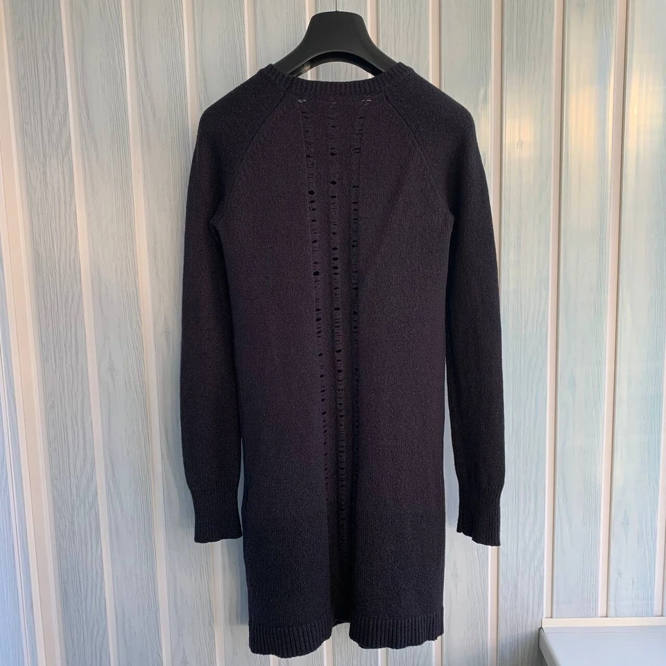 Adidas x Y-3 Yohji Yamamoto 2010 Black Wool & Polyamid Geometric Dress SIze L - Image 3 of 4