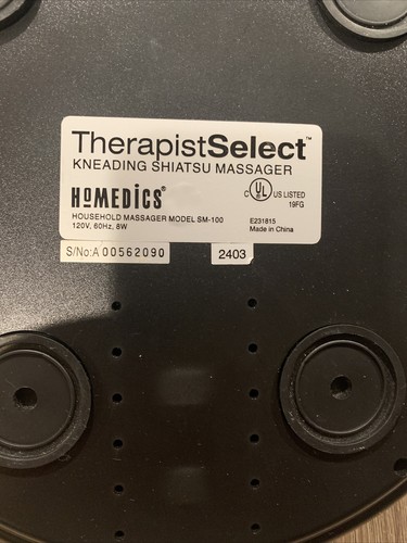 Homedics Therapist Select Kneading Shiatsu Massager SM-100 Works Great - Picture 8 of 8