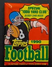 1990 TOPPS FOOTBALL FACTORY SEALED 15 CARD WAX PACK