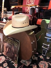 VINTAGE LARRY MAHAN HAT STRAW WESTERN TEXAS COWBOY 7- MADE IN USA, DICKEY BETTS