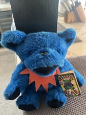 Vtg Rare 1990s Grateful Dead Blue/Teal  Stuffed Plush Bear MINT
