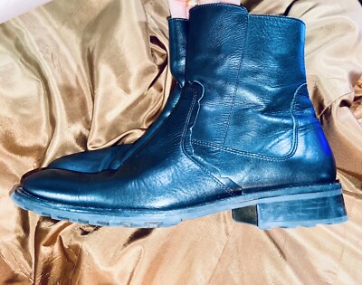ZARA MAN Black Leather Ankle Boots With Zipper Size 8 2160  display picture 2