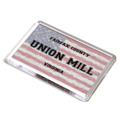 KÜHLSCHRANKMAGNET - Union Mill - Fairfax, Virginia - USA Flagge