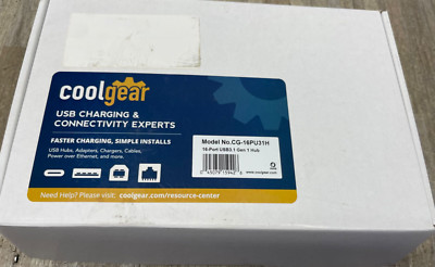 COOLGEAR CG-16PU31H  16 Port USB3.1 gen1 hub new free fast shipping