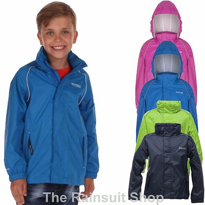 REGATTA KINDER FIELDFARE WASSERDICHT ATMUNGSAKTIV REGEN MANTEL JACKE JUNGE MÄDCHEN ALTER 5-12Y