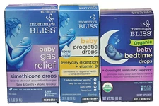 Mommy's Bliss Gas Relief+Bedtime Drops +Probiotic Drops new