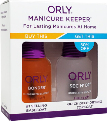 Orly Manicure Keeper For Lasting Manicures At Home Duo Base+Top Duo Sale