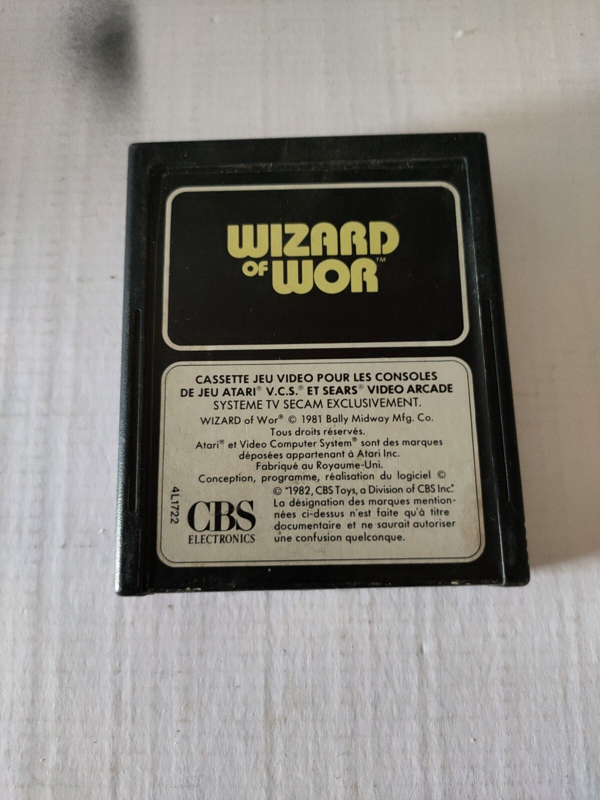 Wizard of Wor (CBS 1983) Atari 2600 
