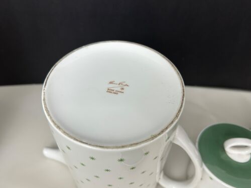 NEW Susie Cooper Starburst Green Harlequin coffee or Teapot Sugar & Creamer - Picture 3 of 6