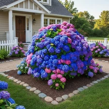 50 Hydrangea Seeds – Mixed Blue & Pink Blooms for Beautiful Garden Shrubs