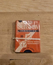 Vintage Sen-Sen Confection Throat Ease in Box Still sealed sensen 1950s candy
