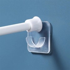 2/6/8pcs Adhesive Shower Curtain Rod Holder Wall Mount Transparent