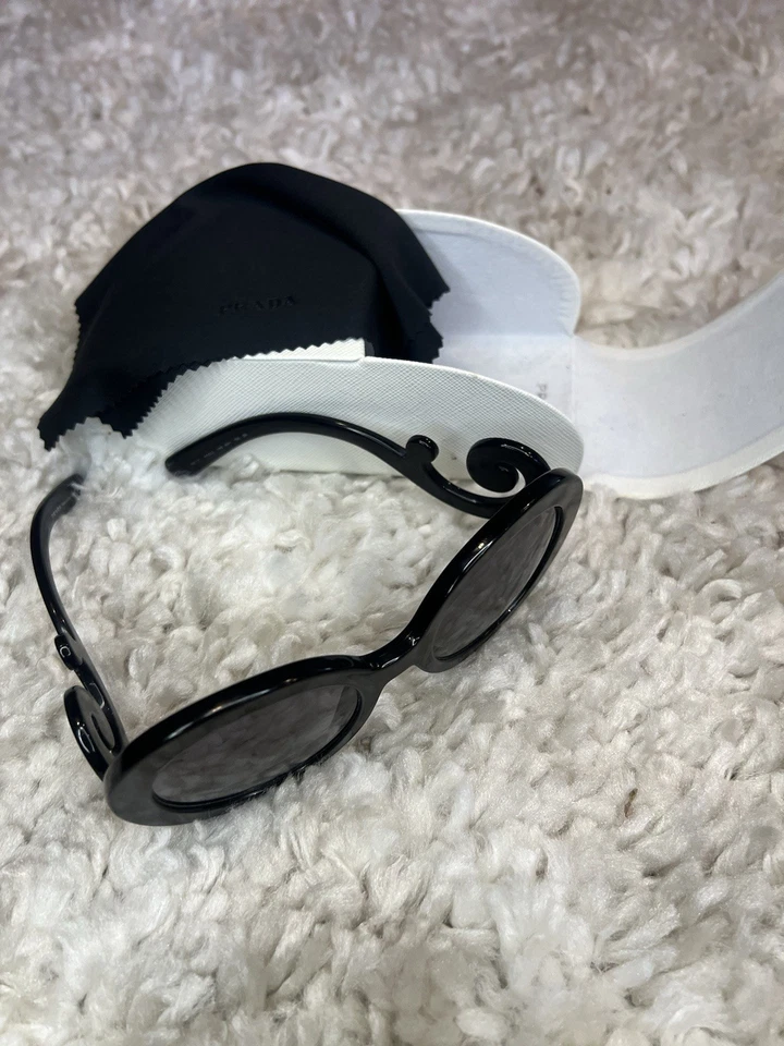 罕见普拉达太阳镜黑色 SPR 27n 带盒和清洁布 — 第 2/4 张图片