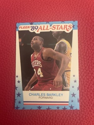 1989-90 Fleer - All-Stars Stickers Charles Barkley #4. Ex Plus To Nmt