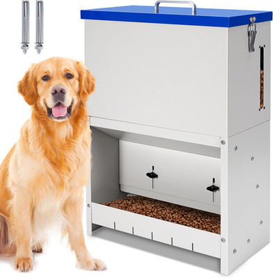 22Lbs Gravity Dog Feeder - Automatic Dog Feeder Large Breed Outdoor Pet Feeding 