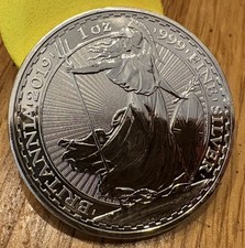 1oz .999 Fine 2019 Silver Britannia With Lunar Pig Edge Privy Rare Bullion Coin