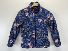 Patagonia Floral Nano Puff Jacket Girls Navy Quilted XL 15x22 Puffer Packable