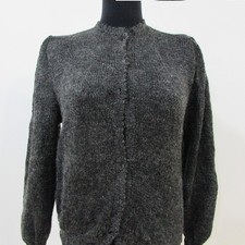 Hand knitted Mohair Blend Cardigan Crew Chest 385/40 UK 10/12 Sku 7572