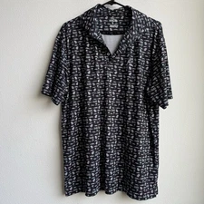 Rhoback Performance Men's Large Golf Shirt The Dade  Miami Vice AOP Vintage Car