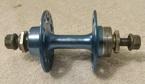 Vintage Old School BMX Suzue Japan Anodized Blue High Flange Rear Wheel Hub