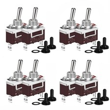 KN3C101 2PIN SPDT Toggle Switch 15 Amp 250 Volt Waterproof Metal Lever