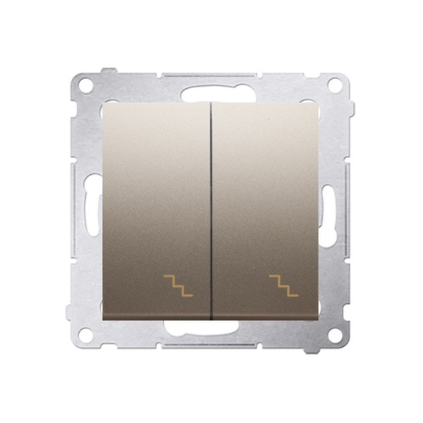Interruttore doppio 10 AX oro opaco Simon54 DW6/2.01/44 - Immagine 3