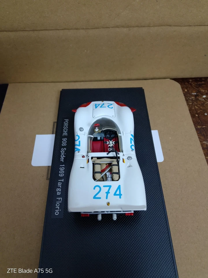 MMP EBBRO 1/43 - PORSCHE 908 SPIDER - TARGA FLORIO 1969 3° Classificata #274 - Immagine 4 di 4
