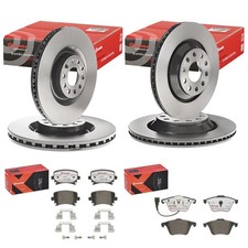 brembo BREMSSCHEIBEN + XTRA BELÄGE passend für VW GOLF 6 GTI R A3 S3 8P SCIROCCO