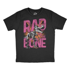 Toddler Funny T Shirts Rad To The Bone Sarcastic Dinosaur Graphic Novelty Tee