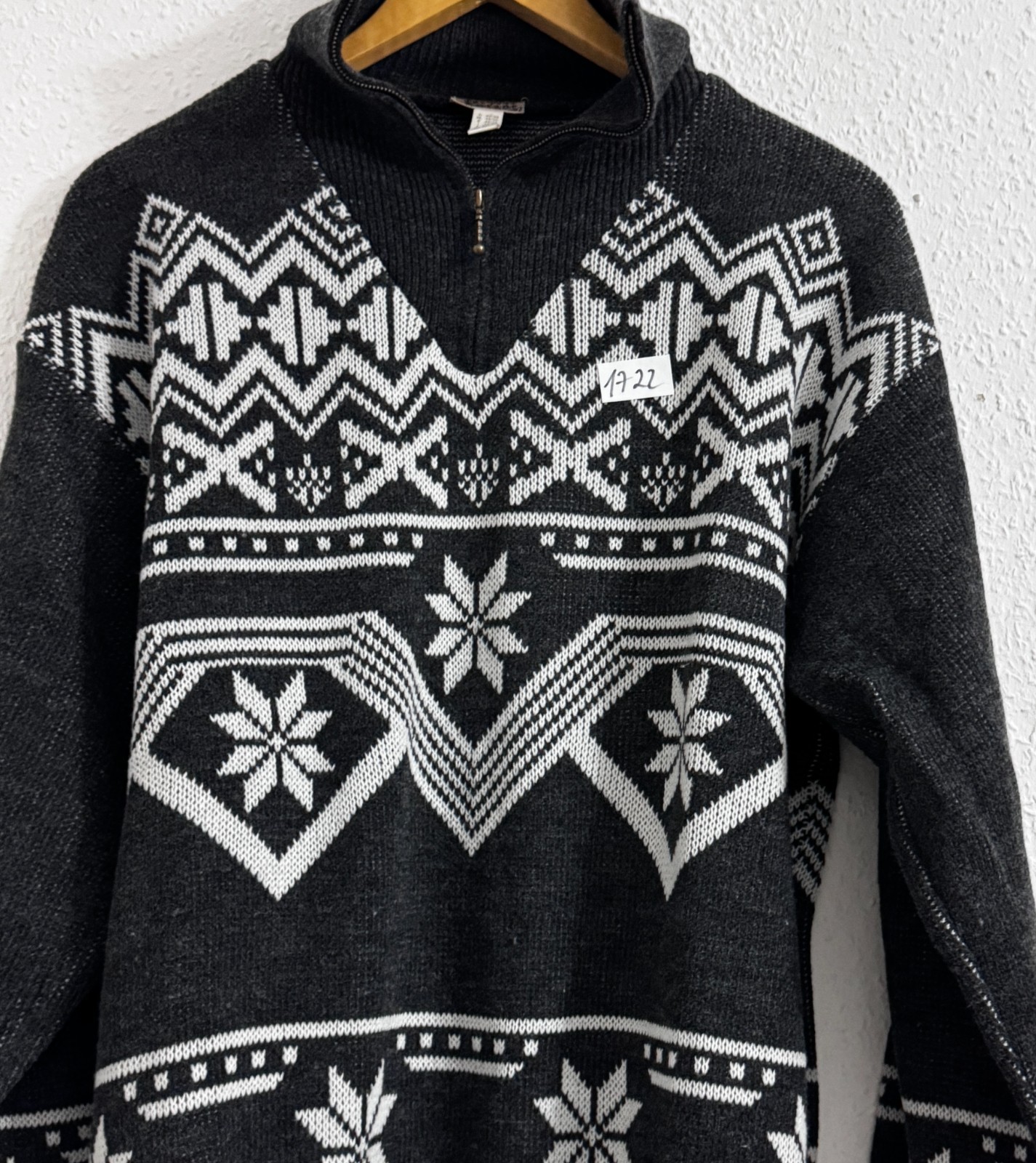 Vintage Jacques Lorant Quarter Zip Nordic Knit Sweater image 5