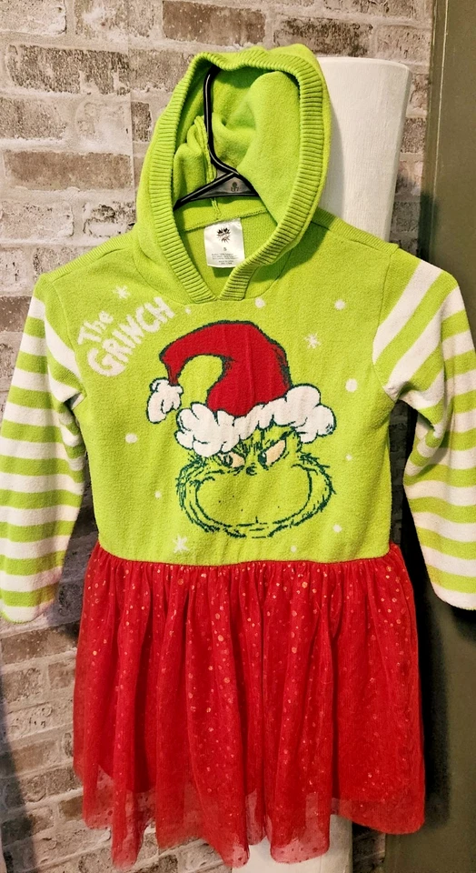 Hallowen - Vestido de Navidad Niñas Talla 5 Niñas Navidad Reno Camisa Vestido Difuso Foto 2 de 3