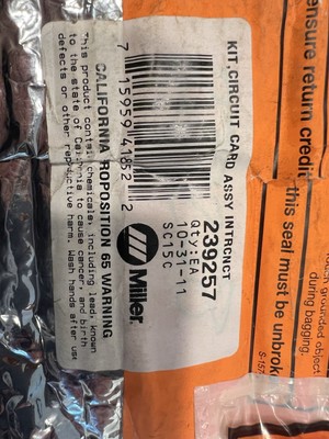 MILLER 239257 CIRCUIT CARD Assy Intrcnct Kit, New Unopened Proheat