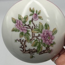 Elizabeth Arden Porcelain Vanity Bathroom Powder Box Trinket Box Round Vtg