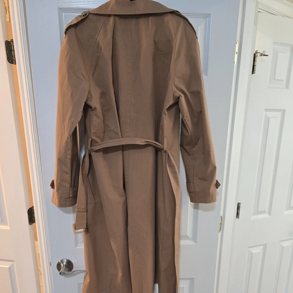 Gabardina larga para mujer talla camel grande con cinturón clásica atemporal nueva sin etiquetas Express Foto 3 de 3