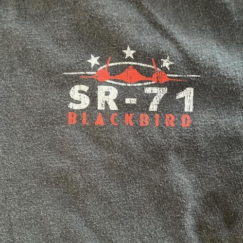SR-71 Blackbird T shirt Dark Gray Youth Medium Space Air Force Spy - Picture 3 of 5