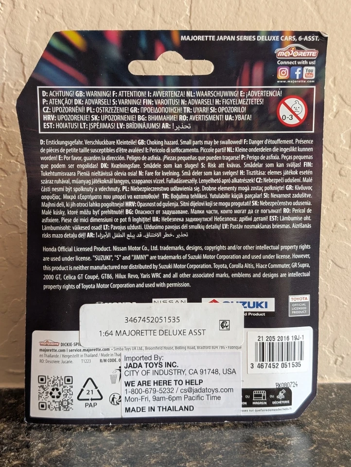 2025 Majorette Deluxe Cars Japan Series w/ Tuning Parts Suzuki Carry Blue - Image 2 of 2